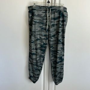 Green camo joggers